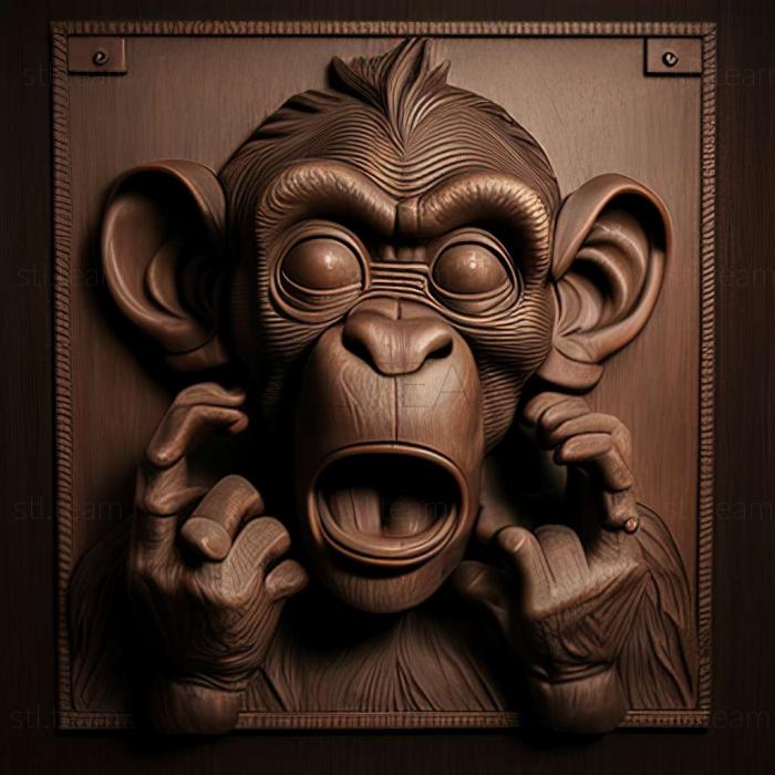 3D модель Микки шимпанзе известное животное (STL)